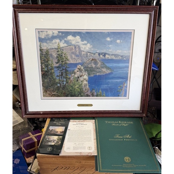 Other - Thomas Kinkade Crater Lake Framed Limited Edition Print 102/750 COA